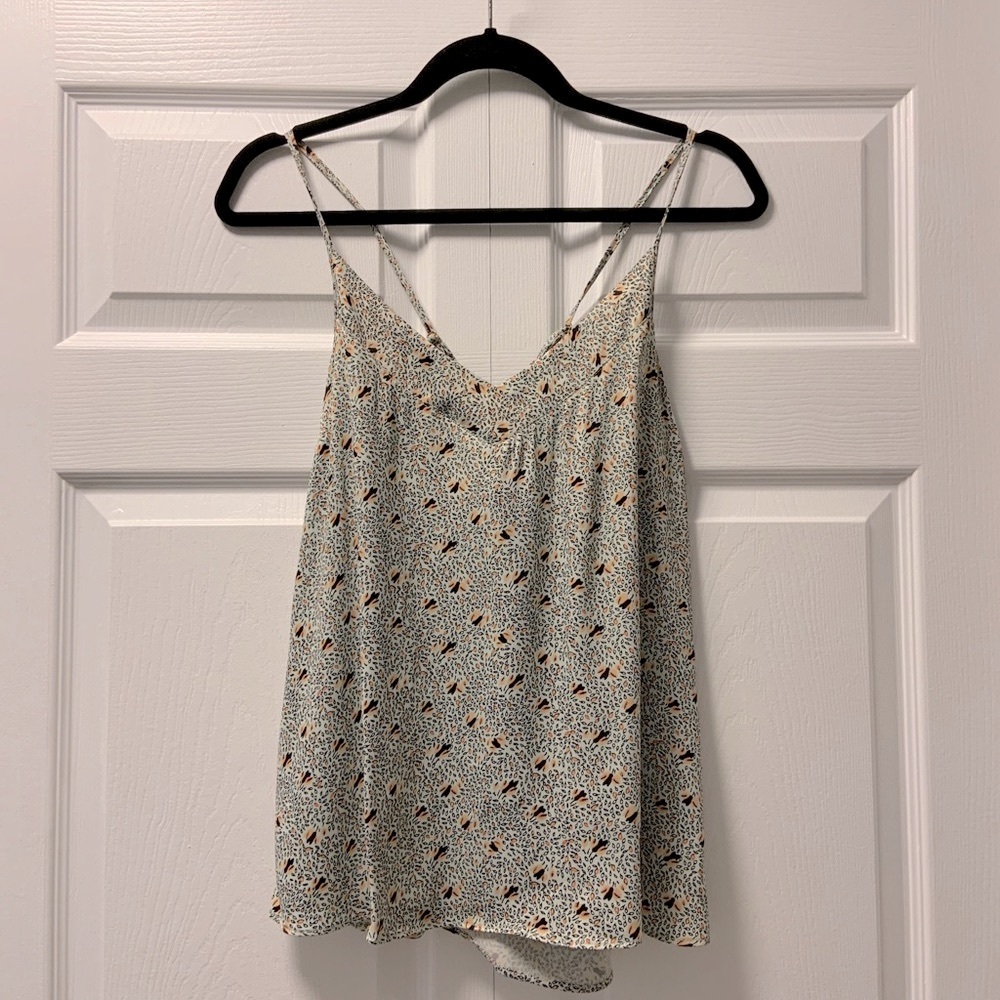 Anthropologie Silk strappy tank top